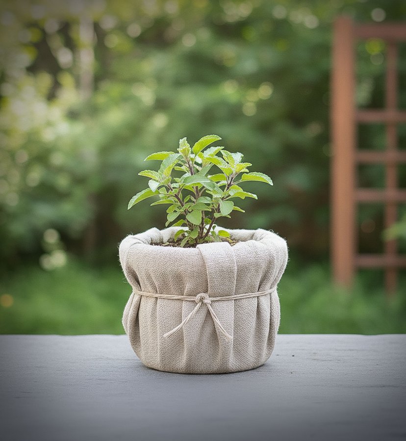 Worshipping Tulasi at Home